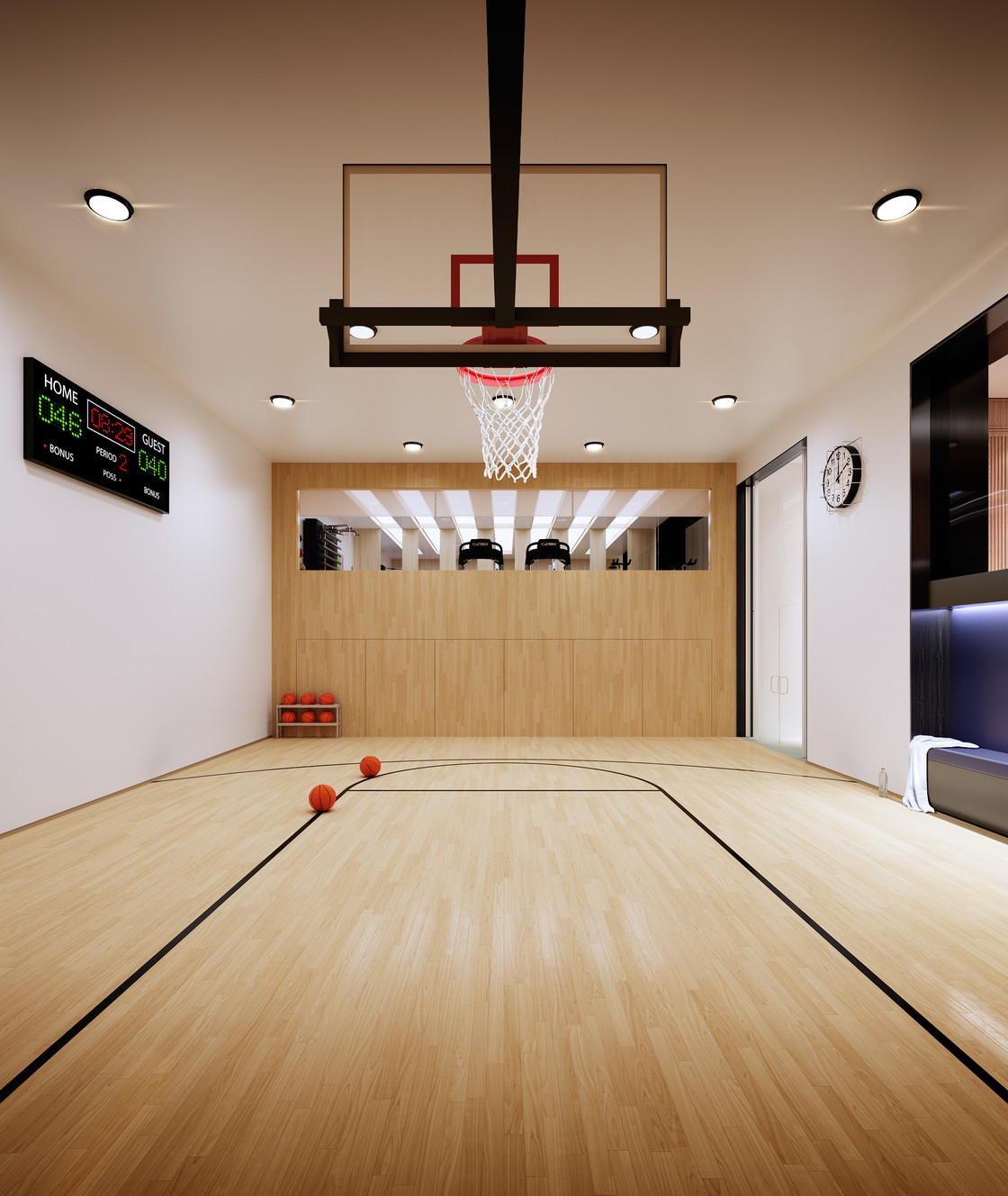 The building’s unique basketball court offers endless possibilities for fun. Residents have their own private space to play—whether it’s shooting baskets after dinner, hosting a yoga class on the weekend, or just running around on a rainy day. 